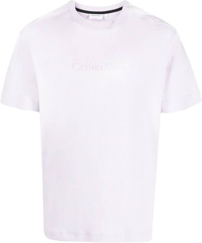 Calvin Klein T-shirt met logoprint Paars
