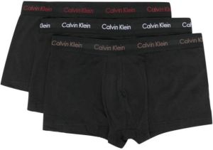 Calvin Klein Drie boxershorts met logoband Zwart