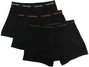Calvin Klein Drie boxershorts met logoband Zwart
