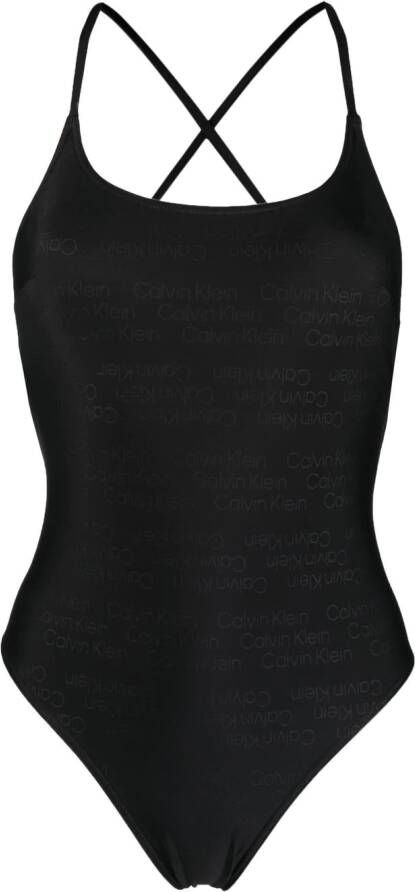 Calvin Klein Underwear Badpak met tonaal logo Zwart
