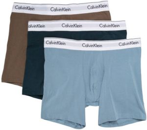 Calvin Klein Underwear Boxershorts met logo (set van drie) Bruin
