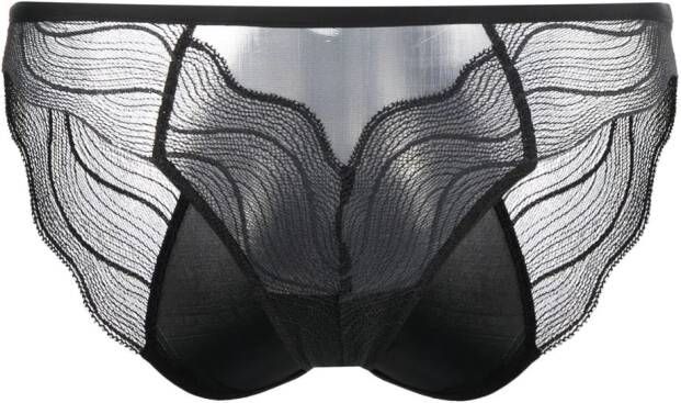 Calvin Klein Underwear Doorzichtige bikinislip Zwart