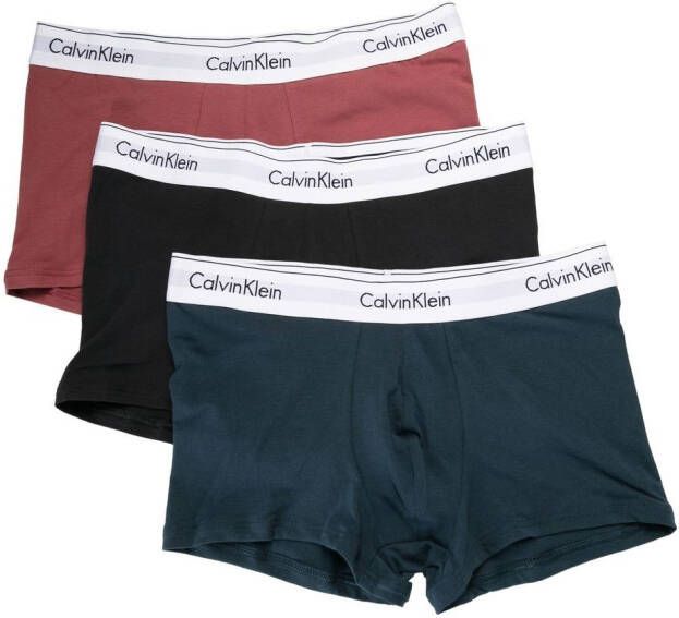 Calvin Klein Underwear Drie boxershorts met logoband Rood