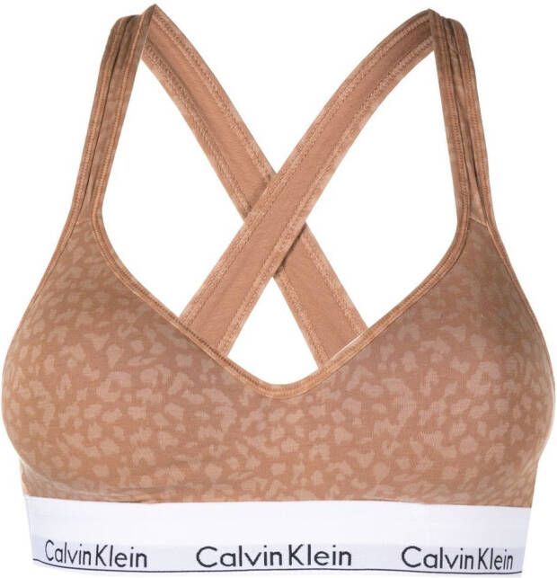 Calvin Klein Underwear Bralette met luipaardprint Bruin