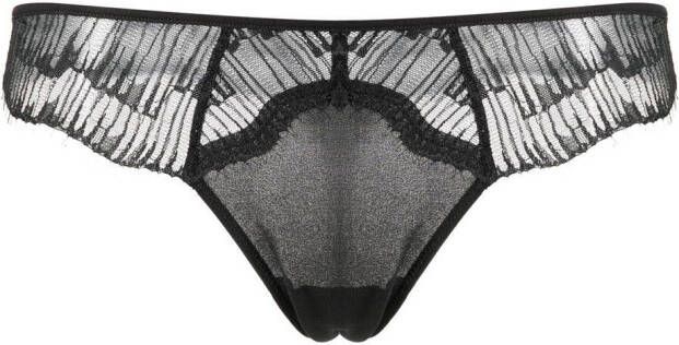 Calvin Klein Underwear Semi-doorzichtige string Zwart