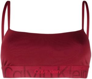 Calvin Klein unlined logo-underband bralette Rood