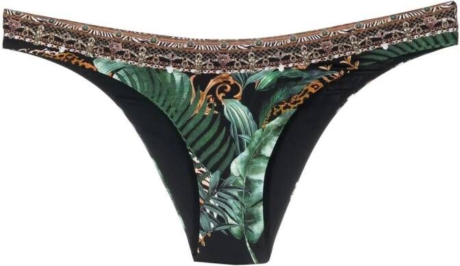 Camilla Bikinislip met tijgerprint Groen