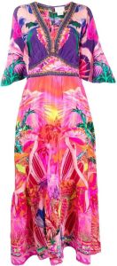 Camilla Maxi-jurk met print Roze