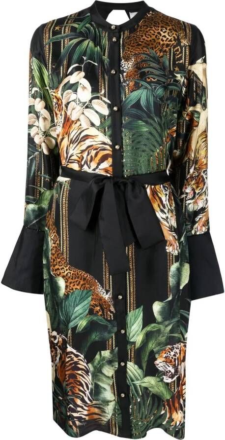 Camilla Jurk met open rug Zwart