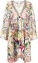 Camilla Mini-jurk met bloemenprint Beige - Thumbnail 1