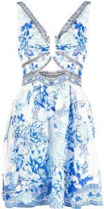 Camilla Mini-jurk met uitgesneden detail Blauw