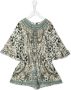 Camilla Playsuit met dierenprint Beige - Thumbnail 1