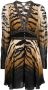 Camilla Mini-jurk met tijgerprint Zwart - Thumbnail 1