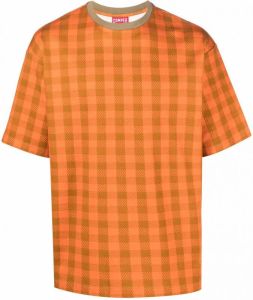 Camper Geruit T-shirt Oranje