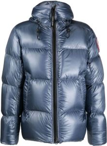 Canada Goose logo-patch padded down jacket Blauw