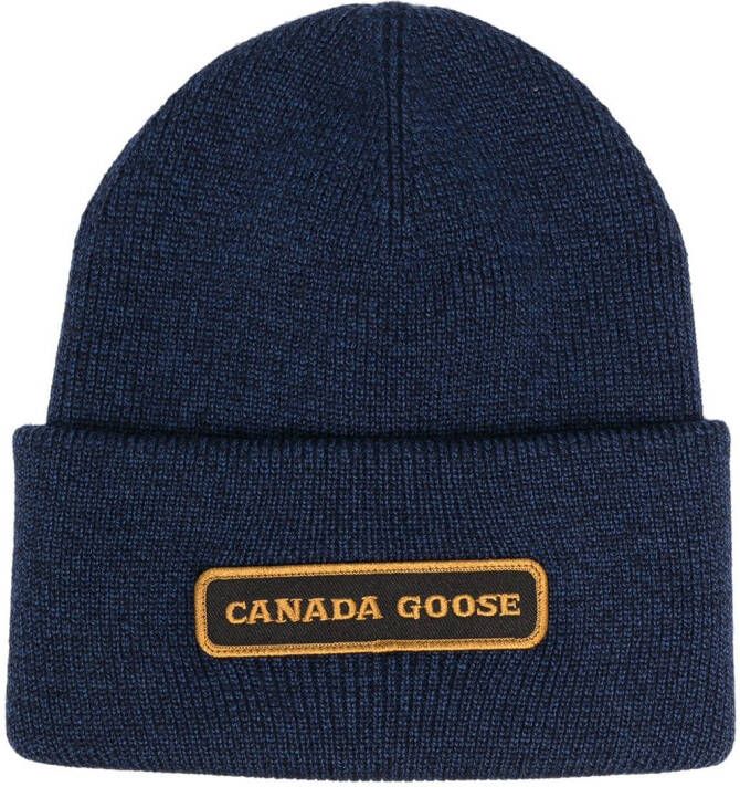 Canada Goose Muts met logopatch Blauw