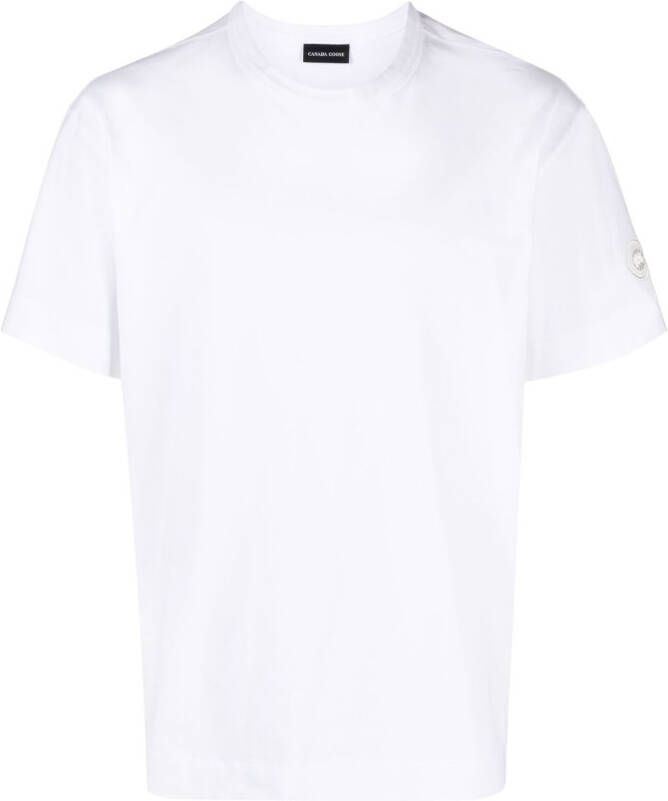 Canada Goose T-shirt met logopatch Wit