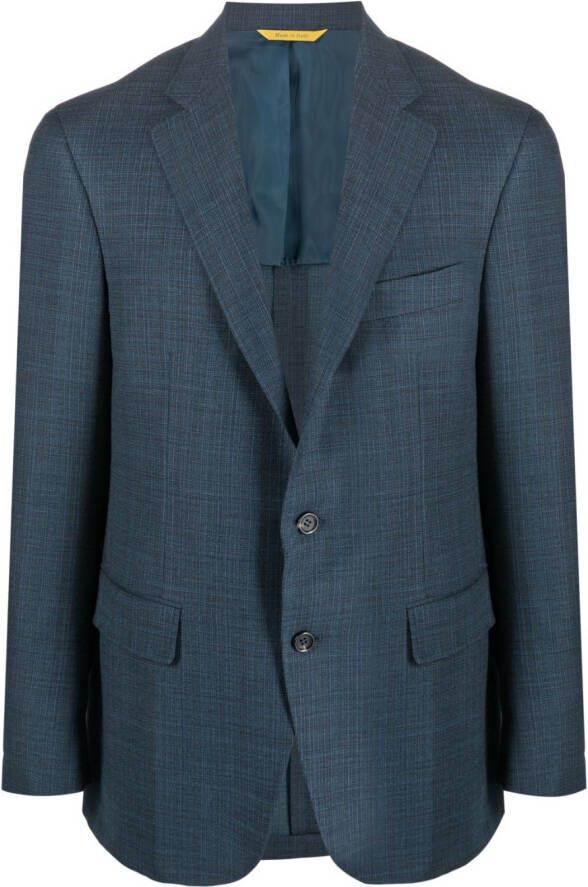 Canali Blazer met enkele rij knopen Blauw