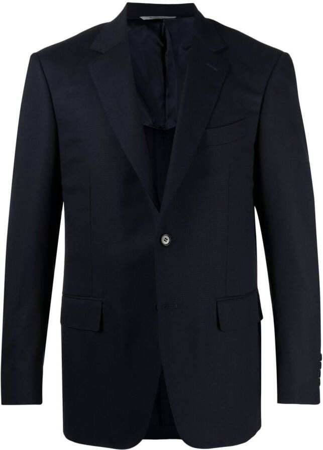 Canali Blazer met enkele rij knopen Blauw