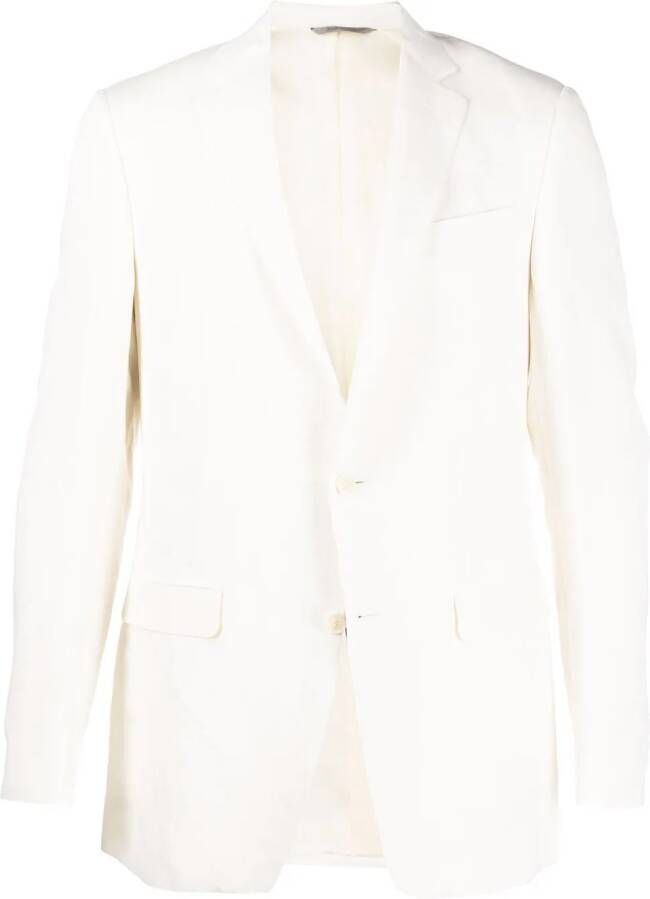 Canali Blazer met enkele rij knopen Wit