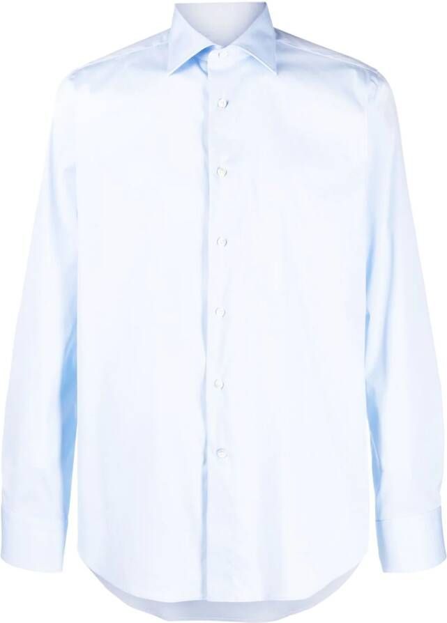 Canali Button-down overhemd Blauw