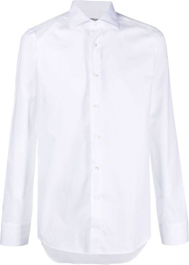 Canali Button-down overhemd Wit