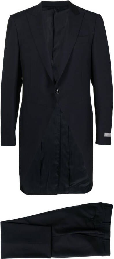 Canali Colbert met enkele rij knopen Blauw