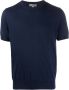 Canali Gebreid T-shirt Blauw - Thumbnail 1