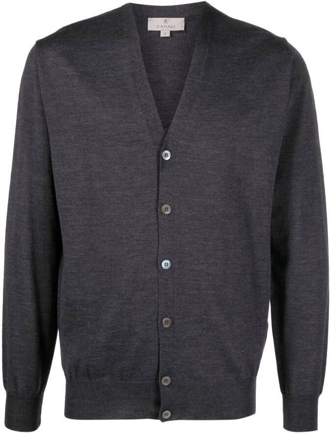 Canali Gebreid vest Grijs