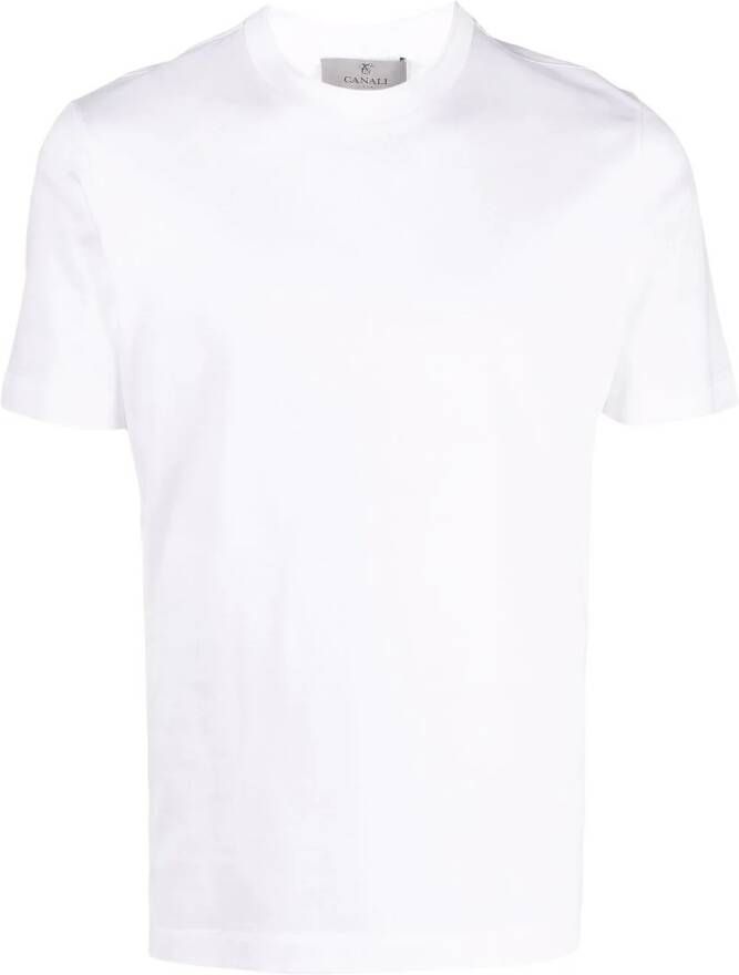 Canali Katoenen T-shirt Wit