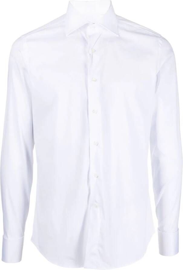 Canali Overhemd met gespreide kraag Wit