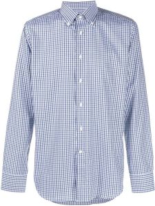 Canali Overhemd met gingham ruit Wit