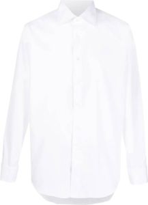 Canali Overhemd met knopen Wit