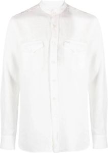 Canali Overhemd met opstaande kraag Wit