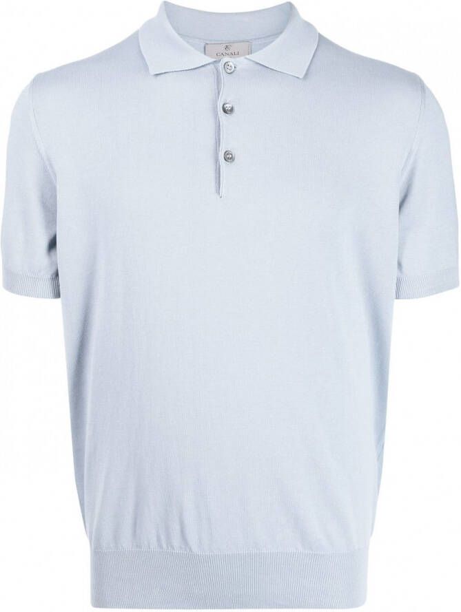 Canali Poloshirt Blauw
