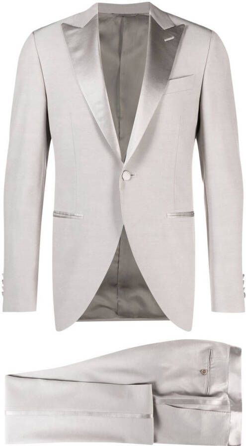 Canali Pak met enkele rij knopen Grijs