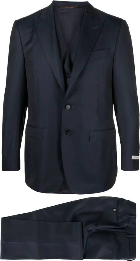 Canali Wollen pak Blauw