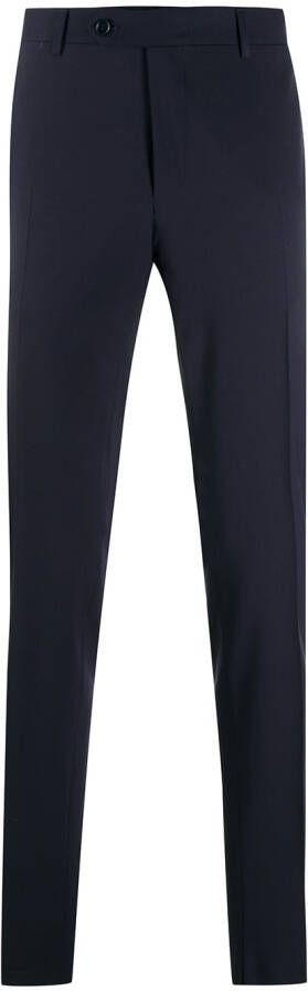 Canali Slim-fit pantalon Blauw