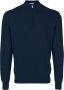 Canali sweater met rits Blauw - Thumbnail 1