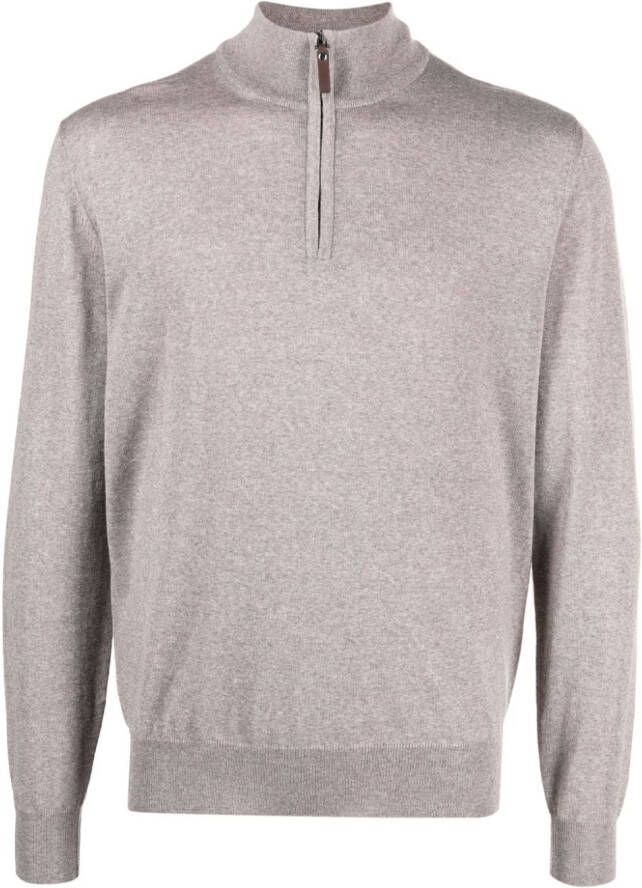 Canali Trui met ritsdetail Bruin