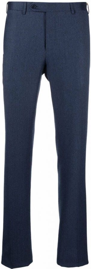 Canali Wollen pantalon Blauw
