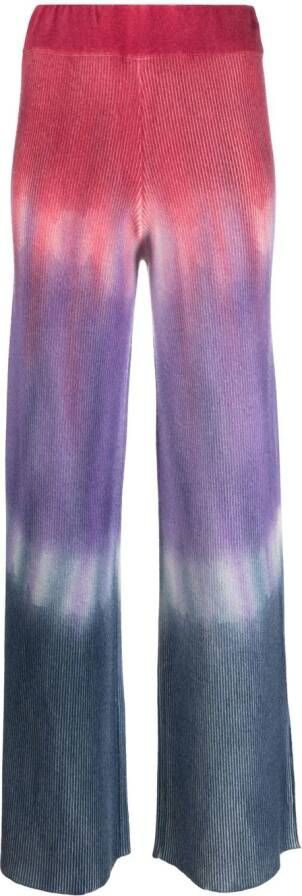 Canessa Broek met tie-dye print Paars
