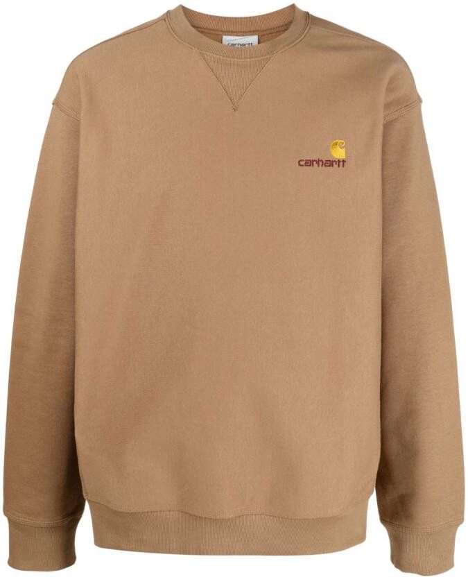 Carhartt WIP Sweater met geborduurd logo Bruin