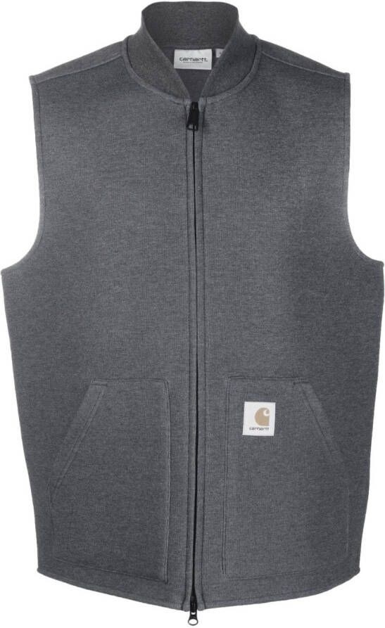 Carhartt WIP Bodywarmer met logopatch Grijs