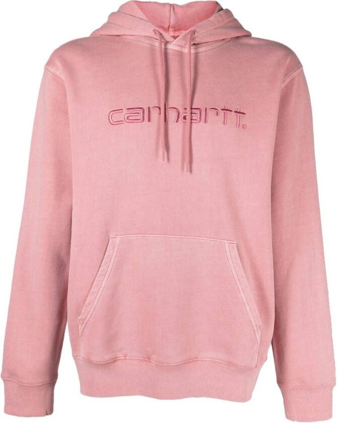Carhartt WIP Hoodie met geborduurd logo Roze