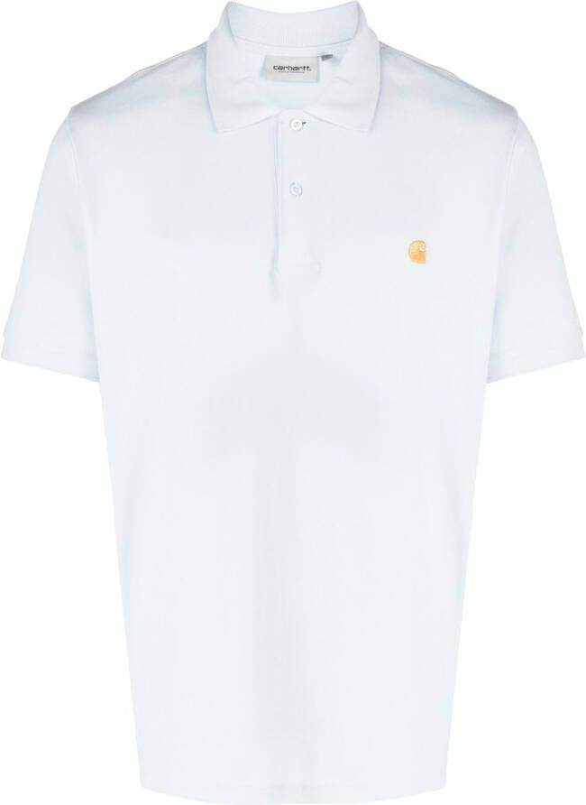 Carhartt WIP Poloshirt met geborduurd logo Blauw