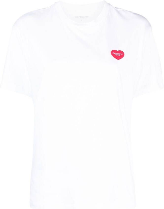 Carhartt WIP Poloshirt met logopatch Wit