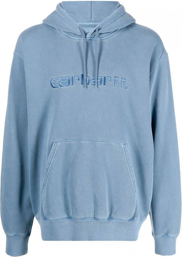 Carhartt WIP Hoodie met geborduurd logo Blauw