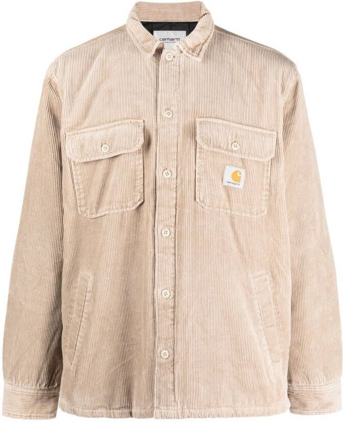 Carhartt WIP Shirt met logopatch Bruin