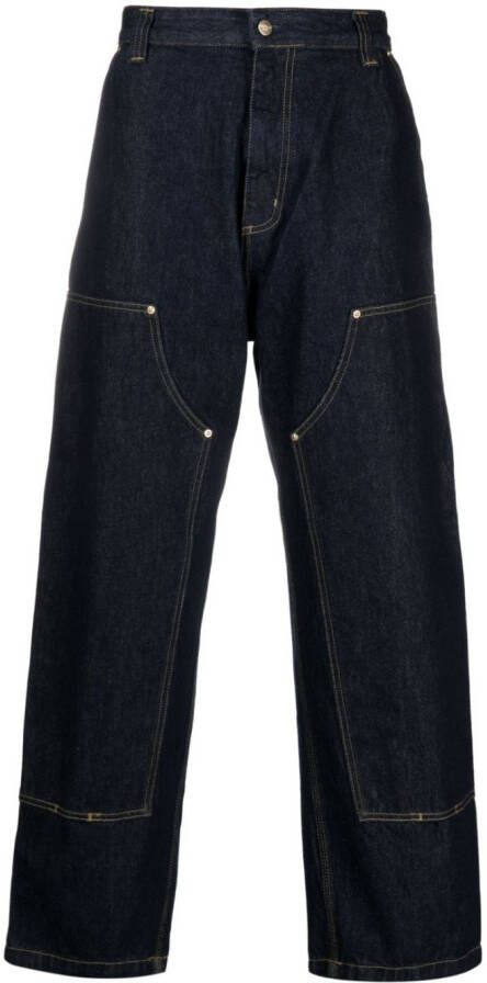 Carhartt WIP Jeans met wijde pijpen Blauw